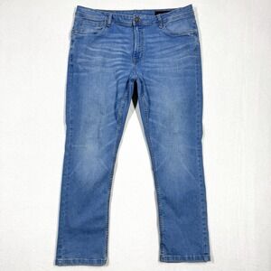 The Perfect Jean NYC Jeans Mens 38x28 Blue Slim Fit Stretch Denim Straight‎ Leg